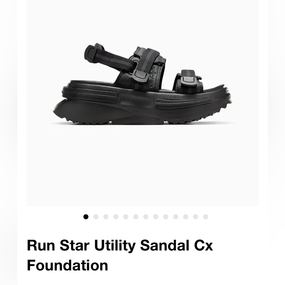 Converse Run Star Utility cx Sandals Platform Black Size 6, fits like 6.5